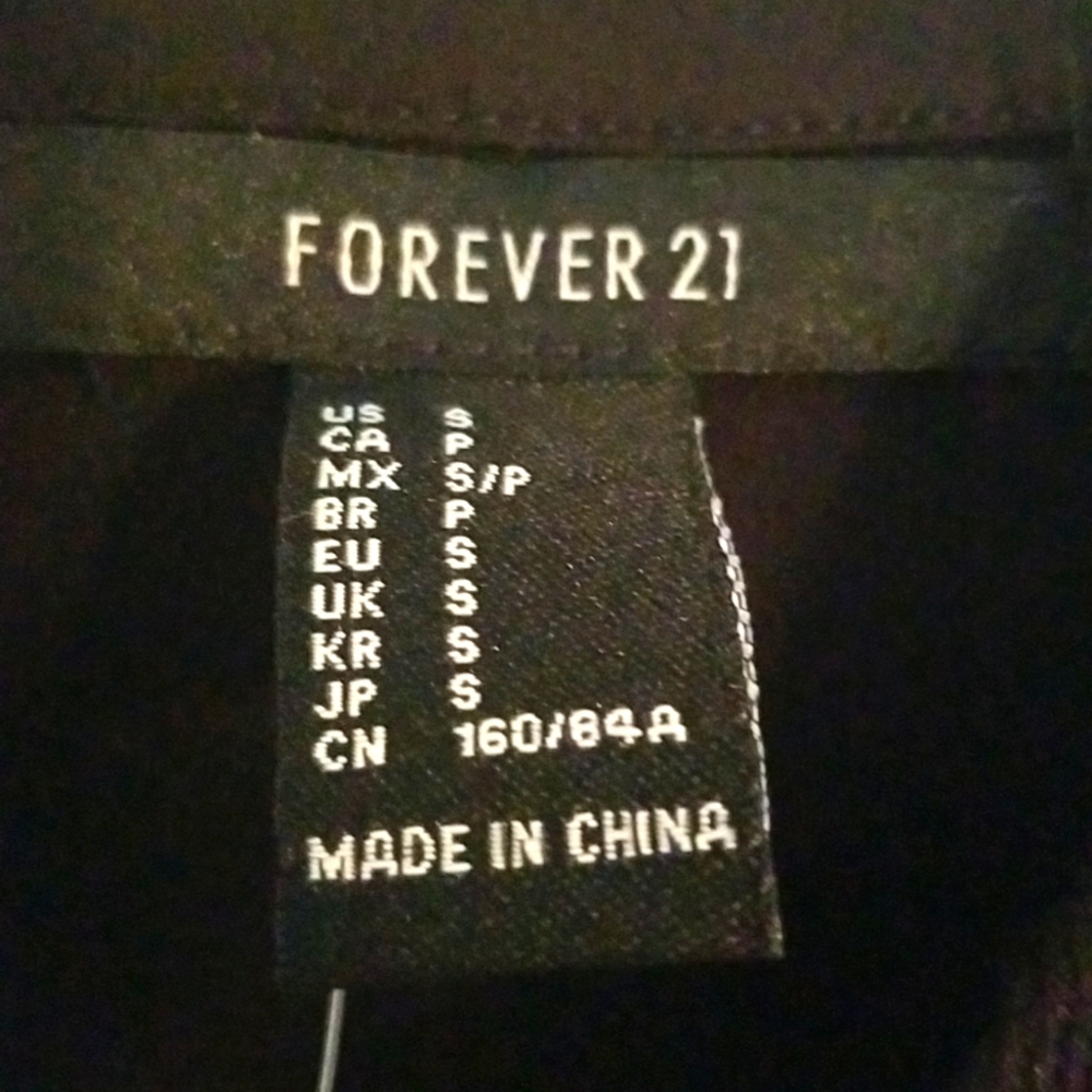 NWT Forever 21 Black Bodycon Dress, Size S, Lace Up Front - Picture 3 of 5